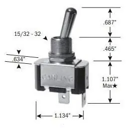 Selecta SS206SP-BG Toggle Switch 20A