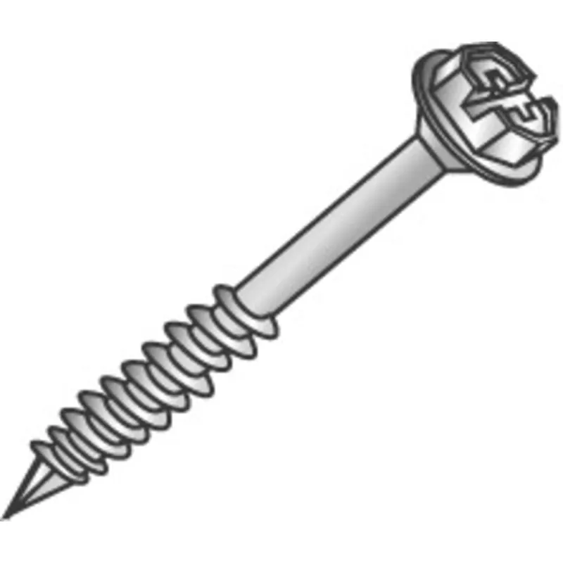 Minerallac 60336NDJ Cully 1/4 x 2-1/4 inches Concrete Screws, Hex Washer Head, Slotted, Jar