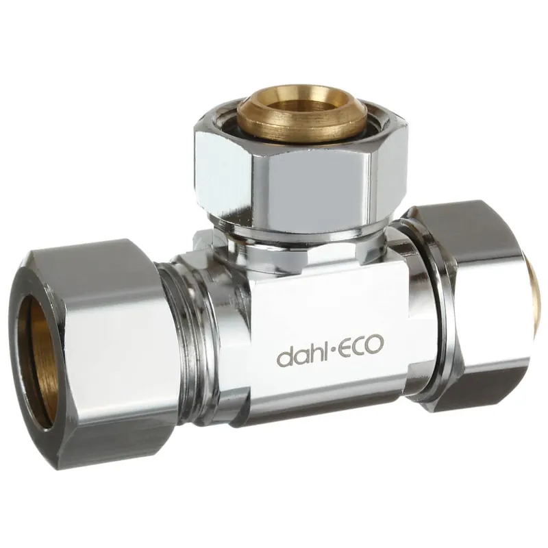 Dahl E33-43-43-PL 1/2 inches Nom Comp. (5/8 inches OD) x 5/8 inches OD Comp. x 5/8 inches OD Comp. Universal Tee