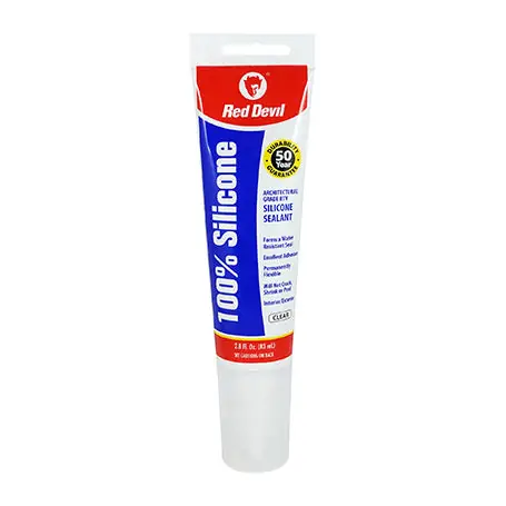 Wal-Rich 1011302 Red Devil [0820] 2.8 oz Multi-purpose 100% Silicone Sealant (Clear) Replacement MPN