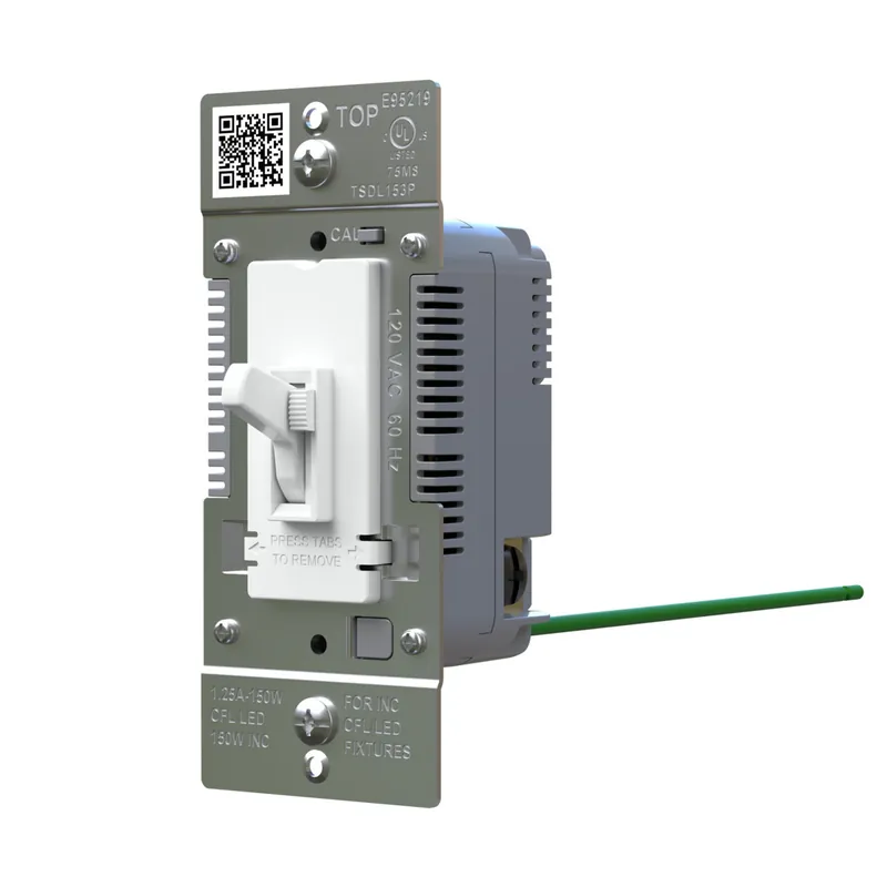 Pass & Seymour TSDL153PW Trademaster Toggle Slide LED Advanced Dimmer 150W