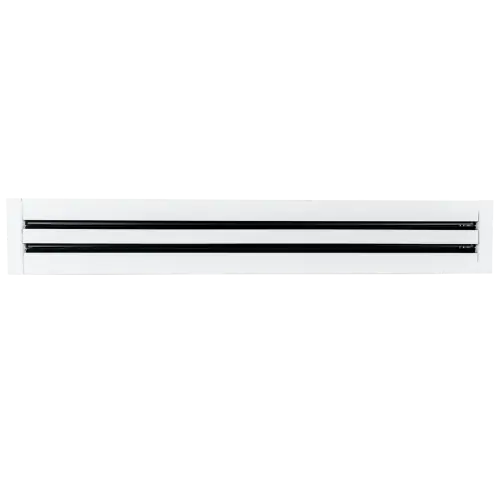 Rectorseal LD24A2 24 inches Long, 1/2 inches Wide Slot, 2 Slot, Supply, Concealed Mounting, Aluminum, White, Linear Slot Diffuser