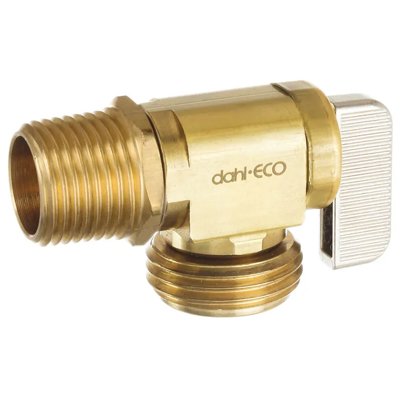 Dahl 621-01-04 1/2 inches Female Sweat or 1/2 inches MIP x Male Hose, Angle Hose & Boiler Drain Valve, LF
