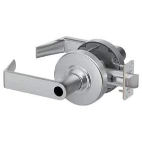 Schlage Lock PC53-L-RHO-626 Grade 1, Cylindrical Storeroom Lock, Rhodes Lever, Less Cylinder, 2-3/4 inches Backset, ANSI Strike