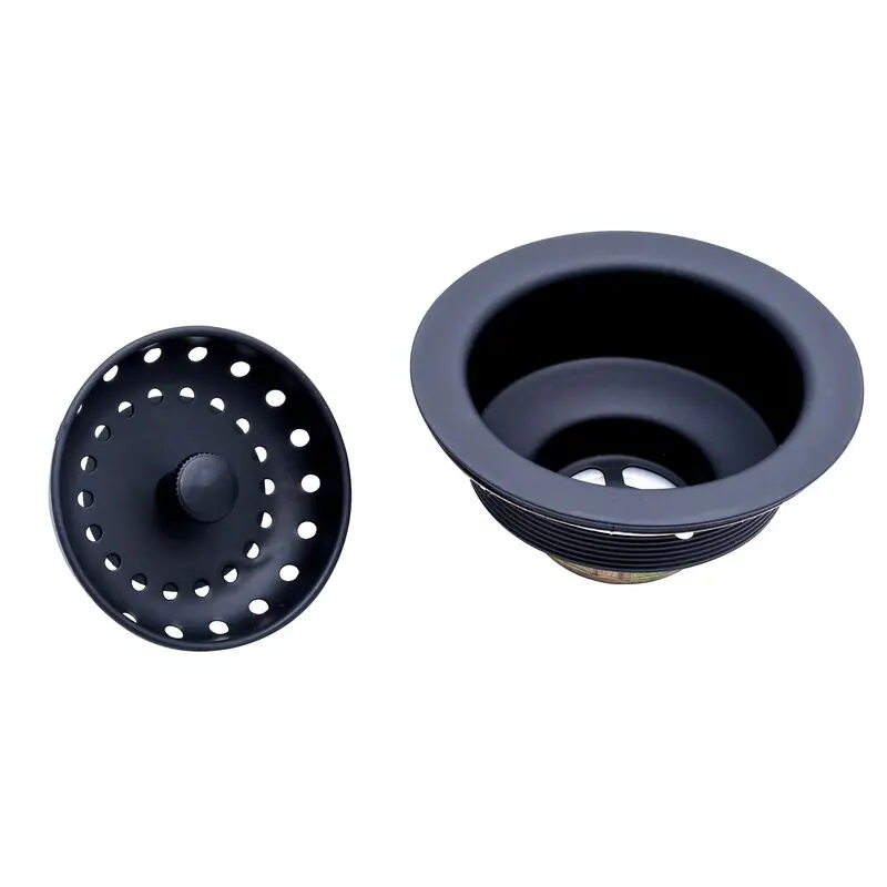 Oatey 6MB Dearborn Solid Black Stainless Steel Kitchen Sink Strainer