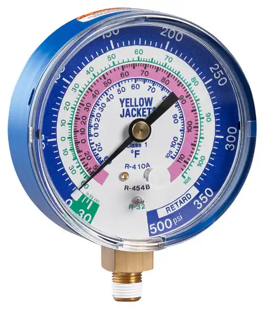 Yellow Jacket YJ-49118 Blue Compound Gauge R32/454B/410A A2L Certified