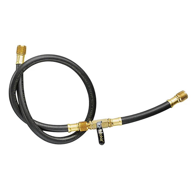 Yellow Jacket YJ-15672 Heavy-Duty Black Charging/Vacuum Hose 3/8 72