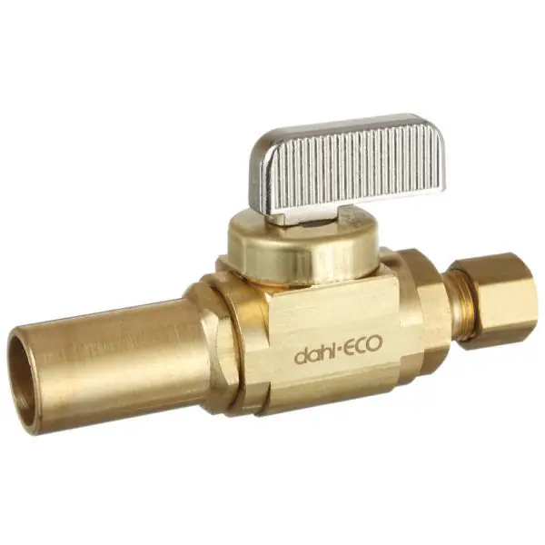 Dahl Valve 521-MP3-30 1/2 Male Press x 1/4 OD Comp Supply Stop