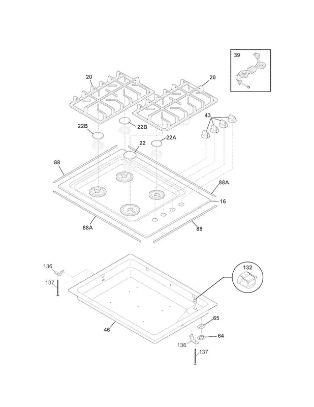 Electrolux 316206603 Cap, 5k Burner, G