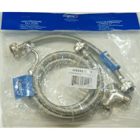 Sealed Unit Parts WS5SS2STM Supco Stainless Steel Steam Dryer Installation Kit, 1-1 feet, 1-5 feet, 1-Y