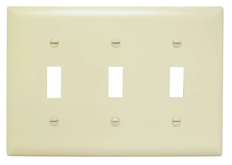 Lid Corporation TP3I 3 Gang Sw Cover Ivory