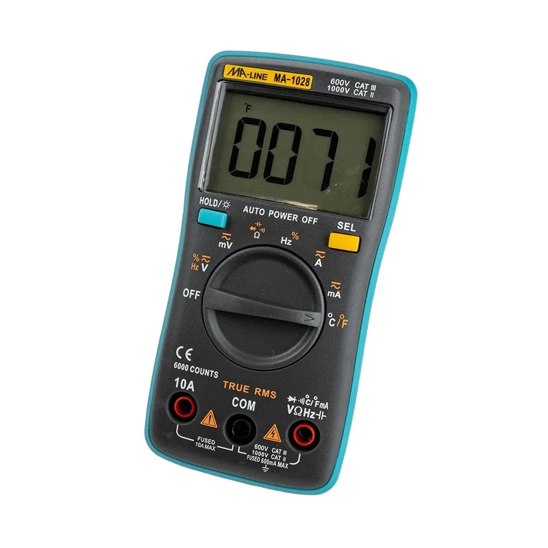 Monti & Associates MA1028 Digital Multi-Meter W/Temperature True RMS-CAT III 600V