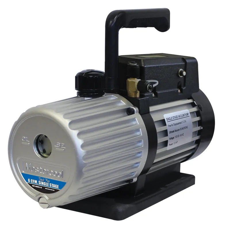 Mastercool 90066-B-SF Single Stage Spark Free Vacuum Pump, 6 CFM