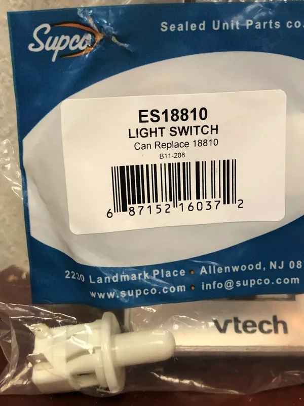 Sealed Unit Parts Co 18810 Refrigerator/Freezer Door Light Switch REPLACEMENT MPN: ES18802, WR23X136