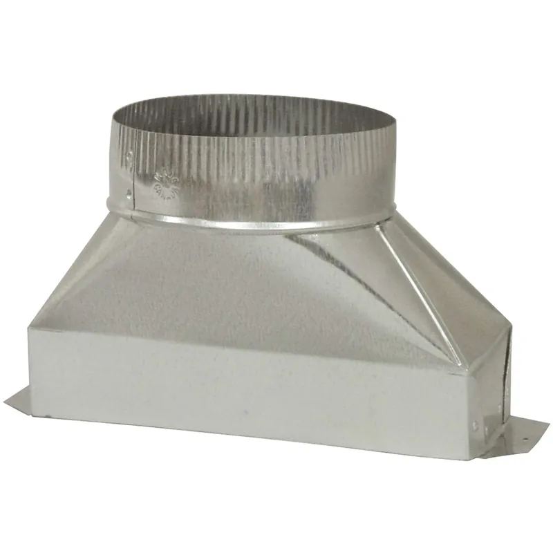 Deflecto DGT36 Galvanized Round Transition 6 inches D X 10 inches L