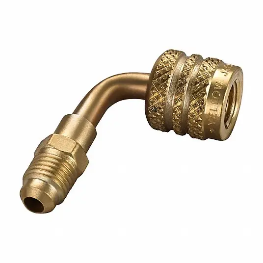 Yellow Jacket 19204 Adapter & Hose Kit, 1/4 inches Left-Hand Female Flare to 1/4 inches Right-Hand Male Flare 90 Degrees (A2L Compatible)