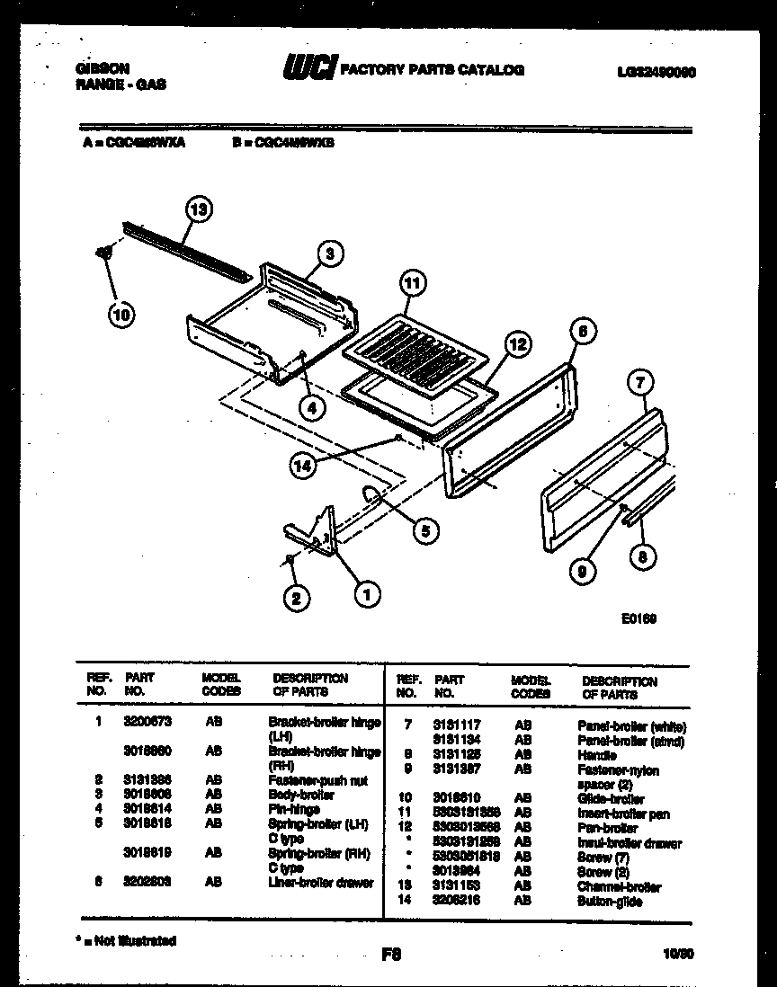 Electrolux 3018618 Spring, Broiler Lh C Type replacement mpn