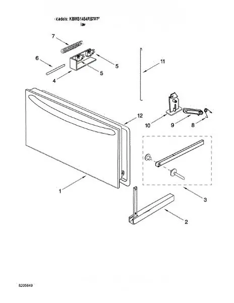 Whirlpool W11700292 Door Spring