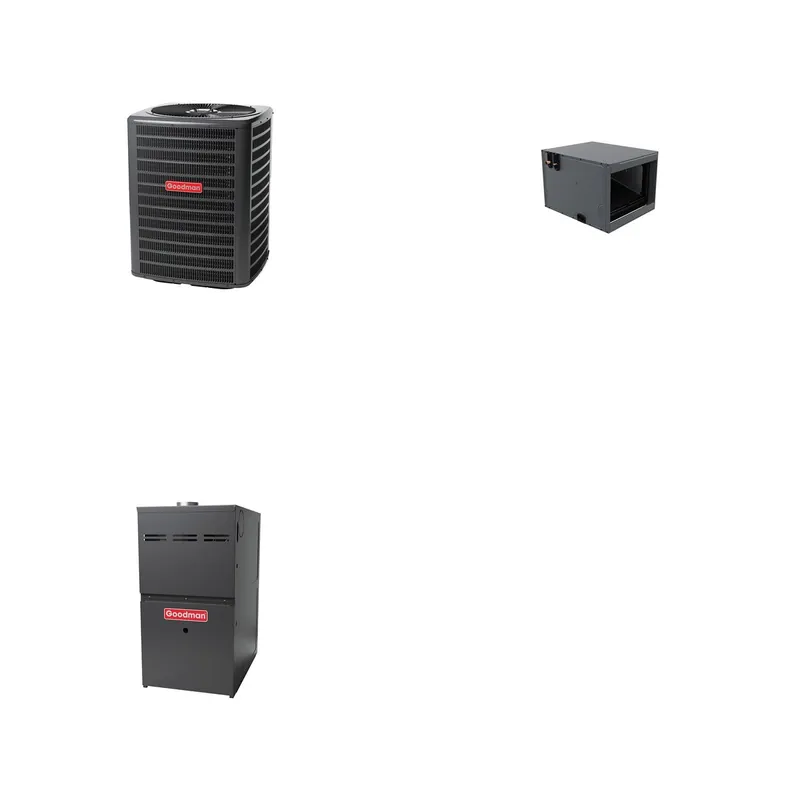GOODMAN GLZS5BA2410+CHPTA2426C3+GR9S800603BN - 24K BTU Ducted Heat Pump System - R-32