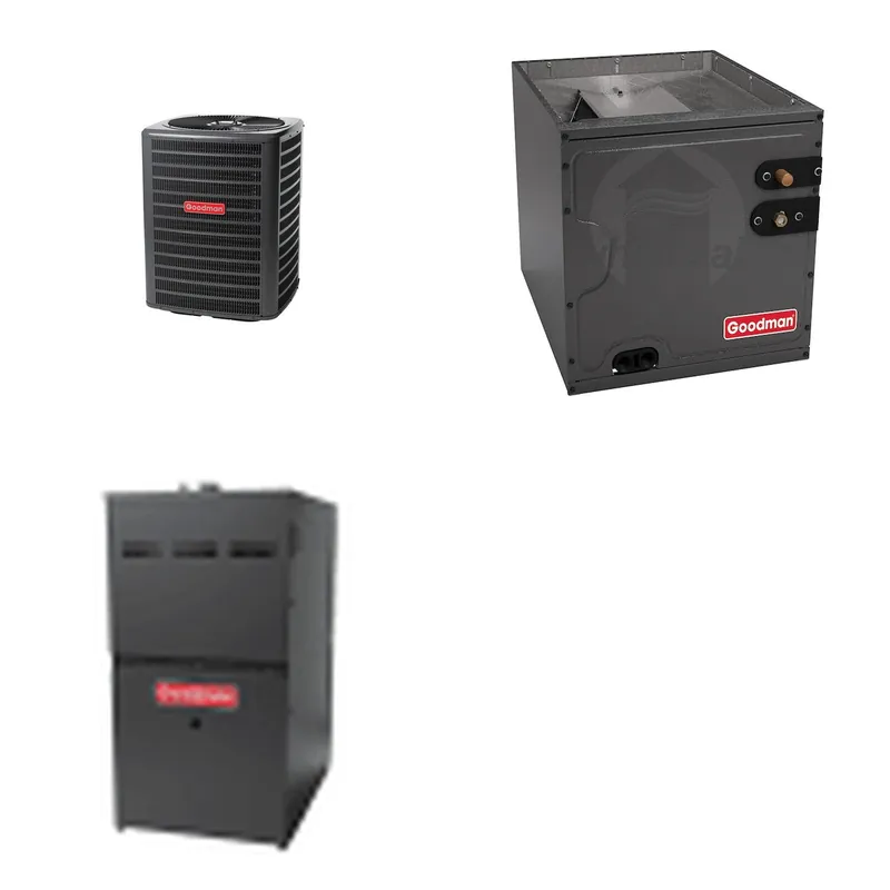 GOODMAN GLZS5BA2410+CAPTA3022C3+GR9S800804BN - 24K BTU Ducted Heat Pump System - R-32
