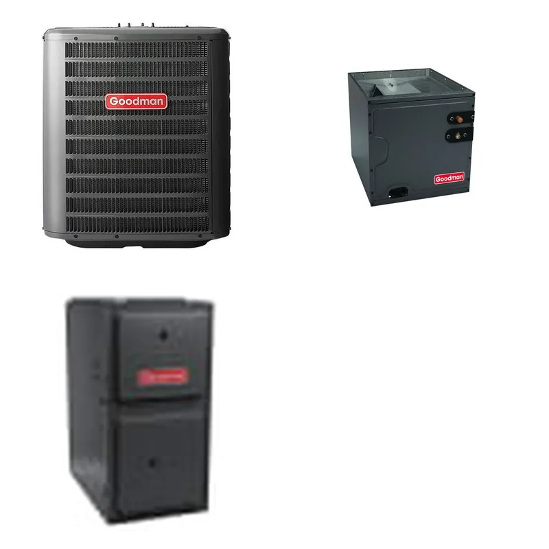 GOODMAN GLZS4BA3610+CAUTA3626B3+GR9S960804CN - 36K BTU Ducted Heat Pump System - R-32