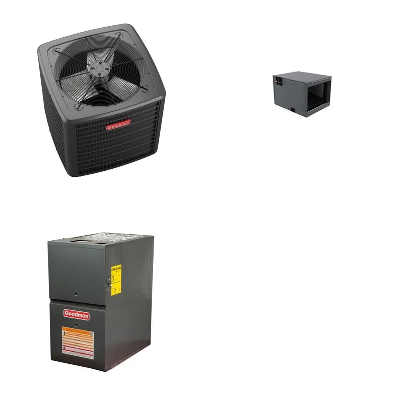 GOODMAN GLZS5BA1810+CHPTA2426C3+GR9S800603AN - 18K BTU Ducted Heat Pump System - R-32