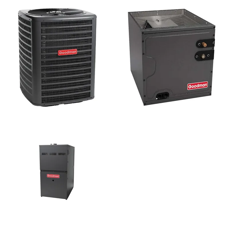 GOODMAN GLZS4BA1810+CAPTA2422C3+GR9S800603BN - 18K BTU Ducted Heat Pump System - R-32