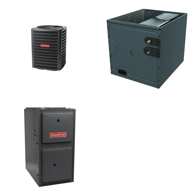 GOODMAN GLZS5BA2410+CAPTA3026B3+GR9S800803BN - 24K BTU Ducted Heat Pump System - R-32