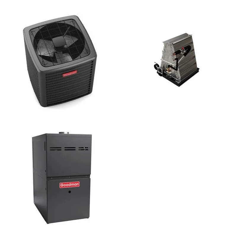 GOODMAN GLXS5BA4810+CAUTA6030D3+GR9S921004CN - 4 Ton Ducted Air Conditioner & Gas Furnace System - R-32