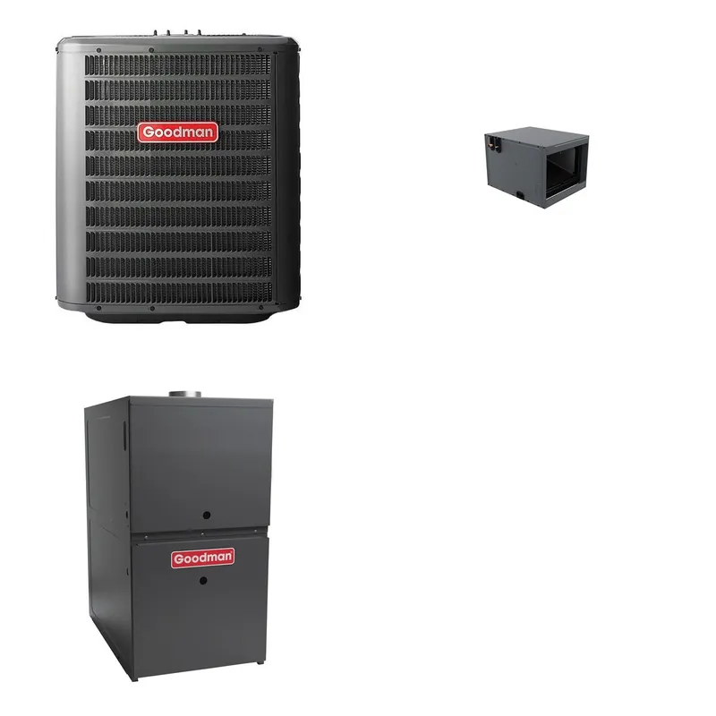 GOODMAN GLZS4BA2410+CHPTA3026B3+GR9S800603AU - 24K BTU Ducted Heat Pump System - R-32