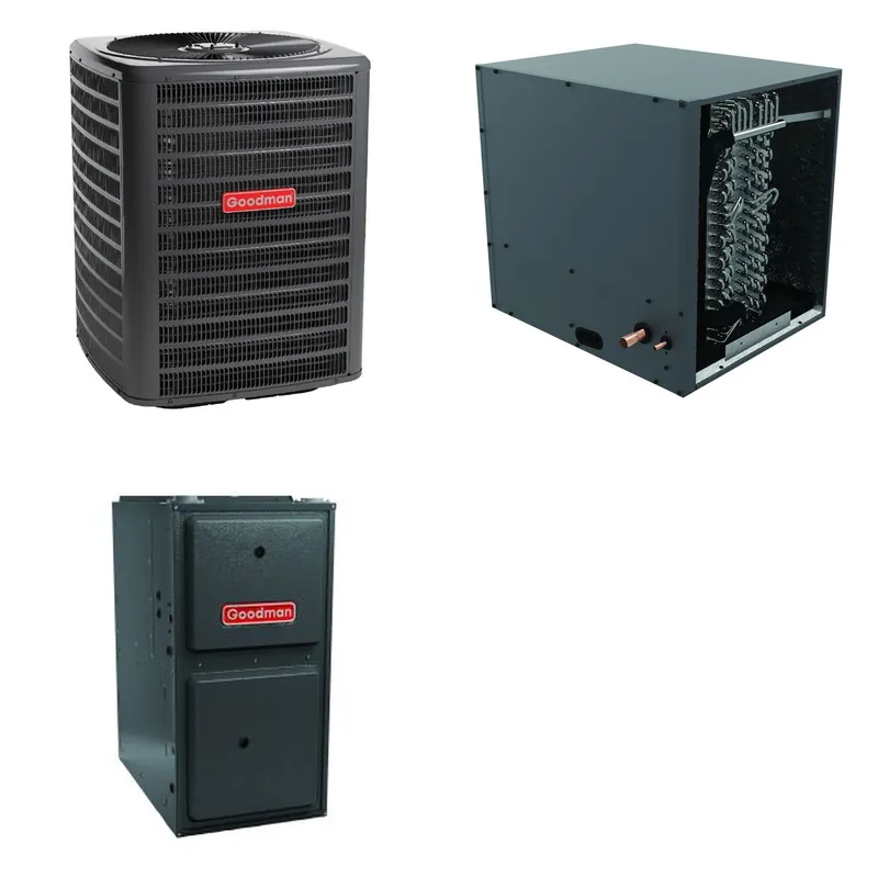 GOODMAN GLZS4BA1810+CHPTA2426B3+GR9S960403BU - 18K BTU Ducted Heat Pump System - R-32