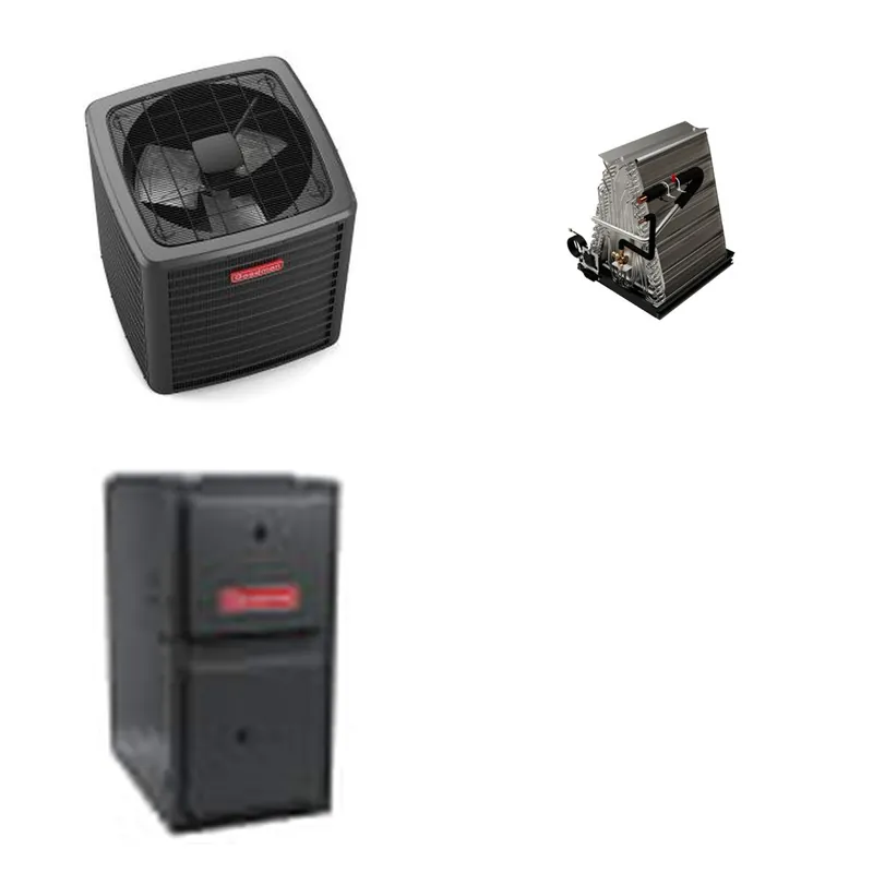 GOODMAN GLXS5BA4810+CAUTA6030D3+GR9S961205DN - 4 Ton Ducted Air Conditioner & Gas Furnace System - R-32