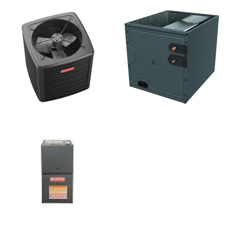 GOODMAN GLXS4BA3010+CAPTA3626C3+GR9S800403AN - 2.5 Ton Ducted Air Conditioner & Gas Furnace System - R-32