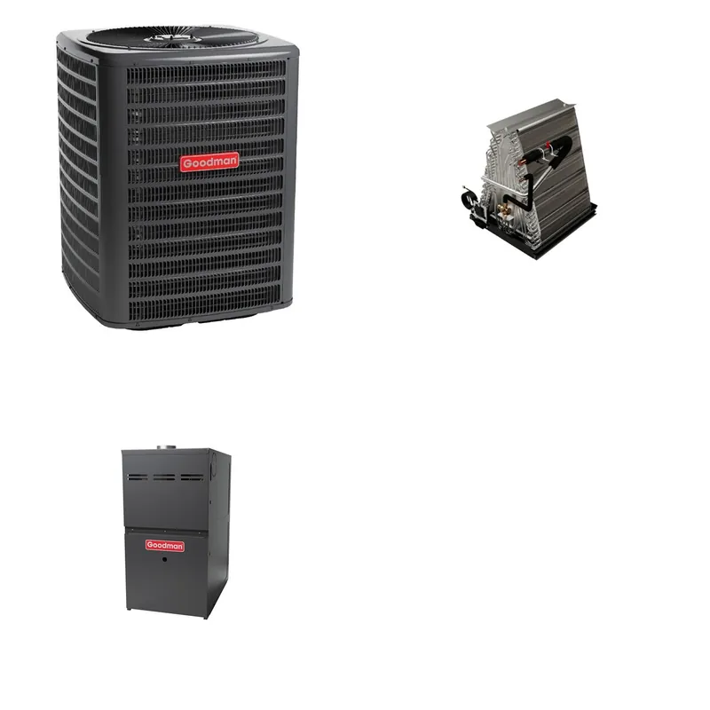 GOODMAN GLZS4BA1810+CAUTA3026C3+GR9S800603BN - 18K BTU Ducted Heat Pump System - R-32