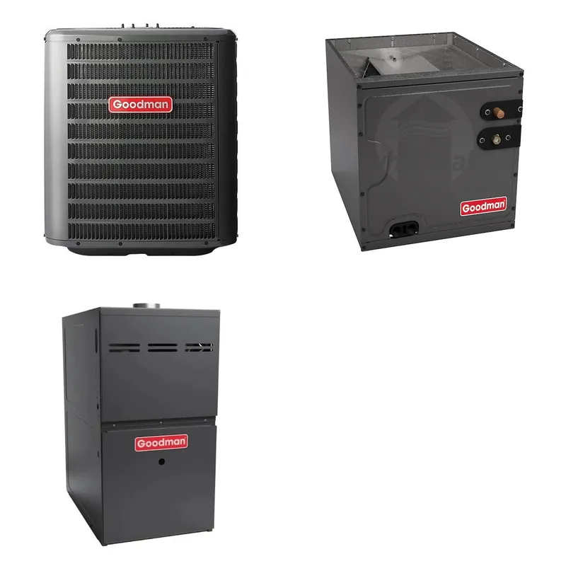 GOODMAN GLZS4BA2410+CAPTA3026C3+GR9S960403AN - 24K BTU Ducted Heat Pump System - R-32