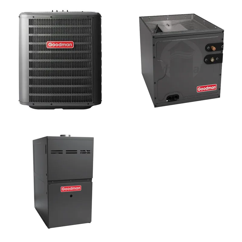 GOODMAN GLZS4BA4210+CAPTA4230D3+GR9S800804CN - 42K BTU Ducted Heat Pump System - R-32