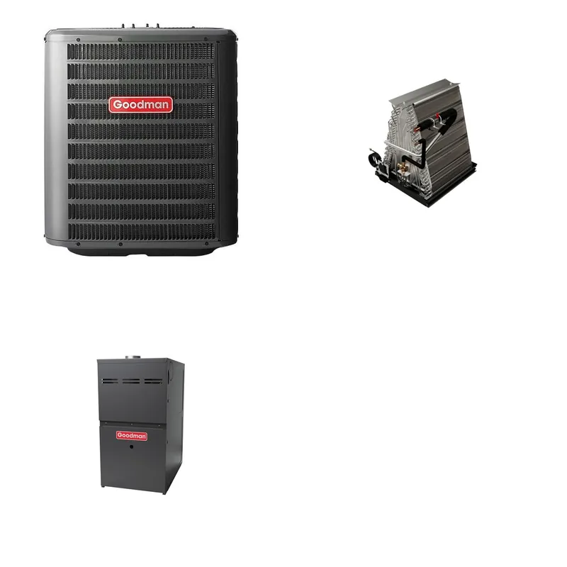 GOODMAN GLZS4BA3010+CAUTA3026B3+GR9S800805CN - 30K BTU Ducted Heat Pump System - R-32