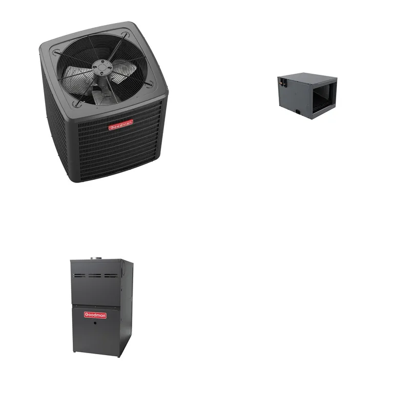 GOODMAN GLXS5BA3010+CHPTA3630C3+GR9S800603BN - 2.5 Ton Ducted Air Conditioner & Gas Furnace System - R-32