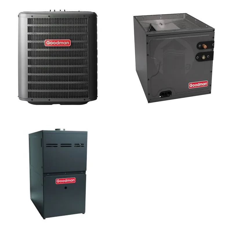 GOODMAN GLZS4BA4210+CAPTA4230D3+GR9S960805CU - 42K BTU Ducted Heat Pump System - R-32