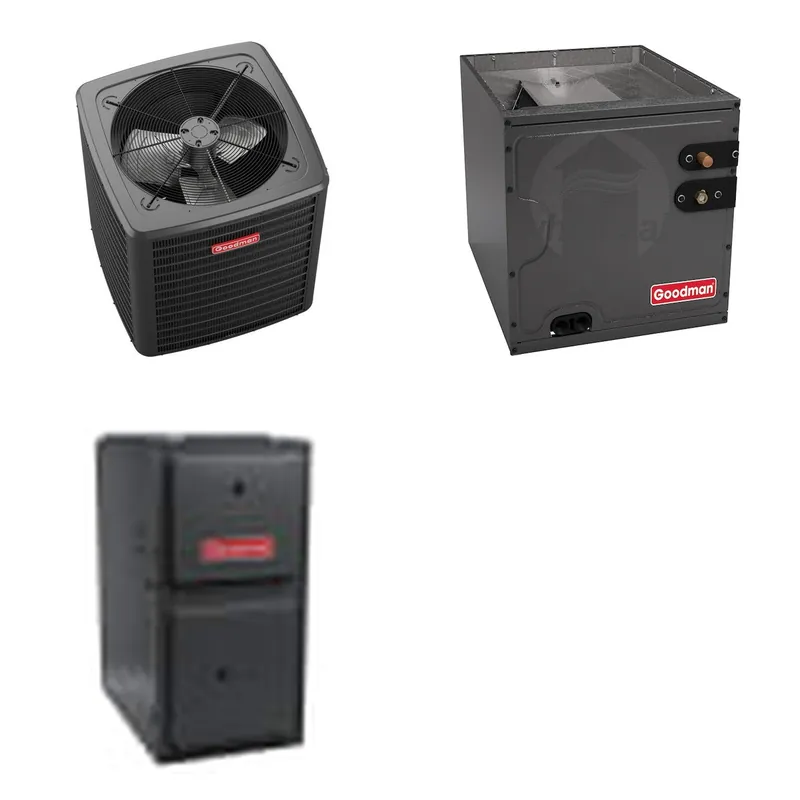 GOODMAN GLXS5BA4210+CAPTA4230D3+GR9S920804CN - 3.5 Ton Ducted Air Conditioner & Gas Furnace System - R-32