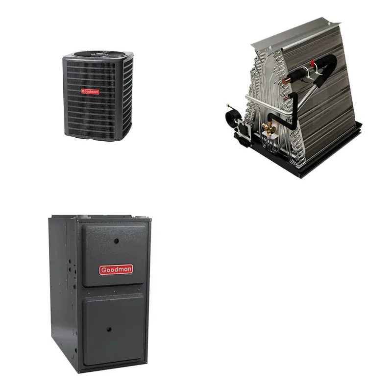 GOODMAN GLZS5BA2410+CAUTA3022A3+GR9S800803BN - 24K BTU Ducted Heat Pump System - R-32