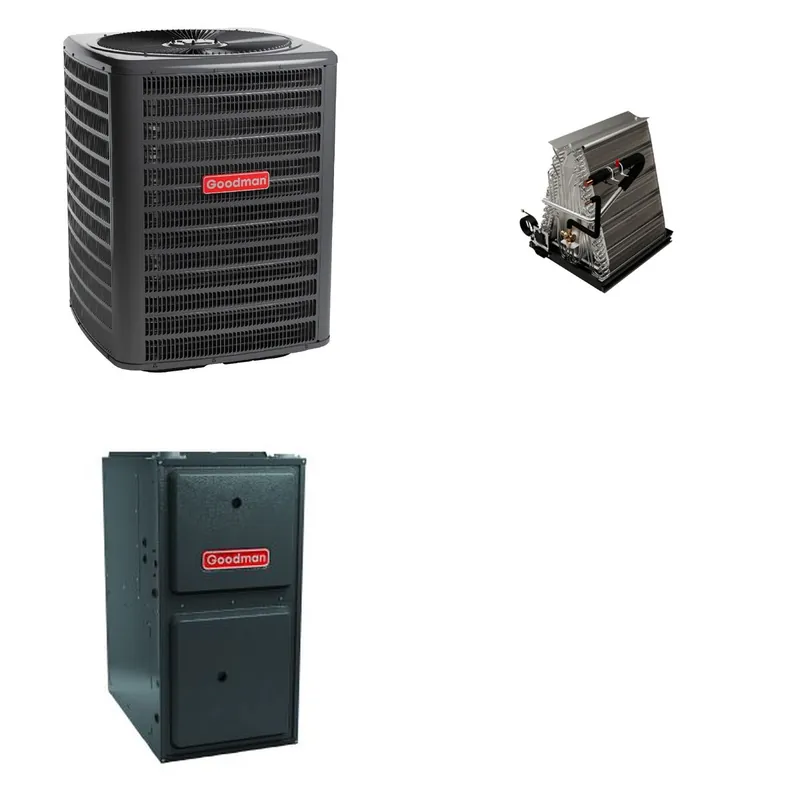 GOODMAN GLZS4BA1810+CAUTA3026B3+GR9S960403BU - 18K BTU Ducted Heat Pump System - R-32
