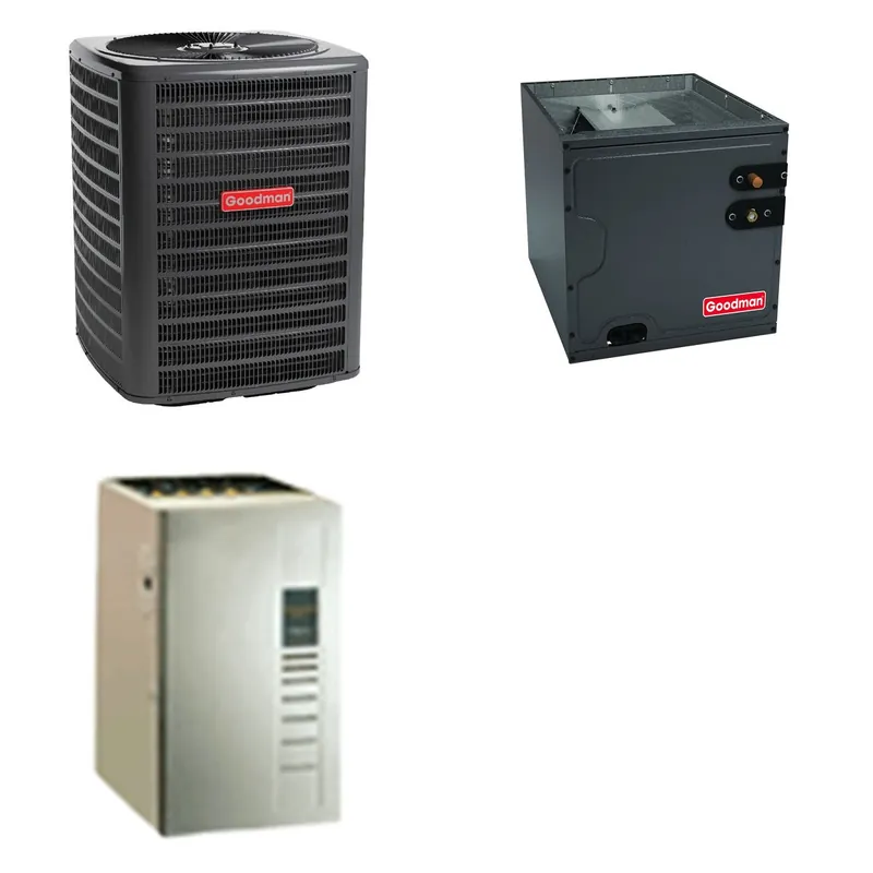 GOODMAN GLZS4BA1810+CAUTA2422B3+GR9S960603BU - 18K BTU Ducted Heat Pump System - R-32