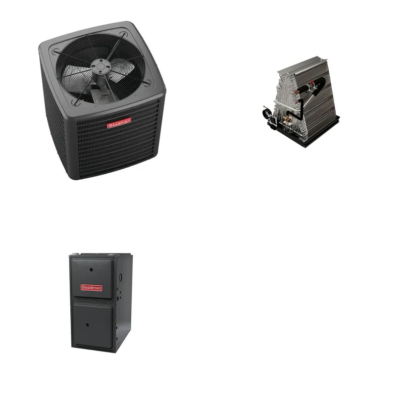 GOODMAN GLXS4BA4810+CAUTA6030D3+GR9S920805CN - 4 Ton Ducted Air Conditioner & Gas Furnace System - R-32