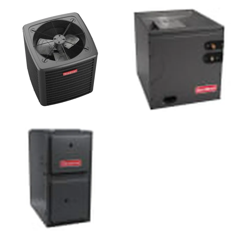 GOODMAN GLXS5BA6010+CAPTA6030D3+GR9S961005CN - 5 Ton Ducted Air Conditioner & Gas Furnace System - R-32