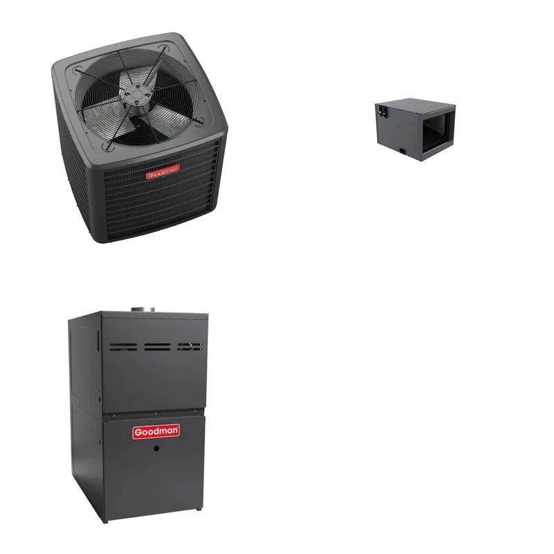 GOODMAN GLZS5BA3010+CHPTA3026B3+GR9S800805CU - 30K BTU Ducted Heat Pump System - R-32