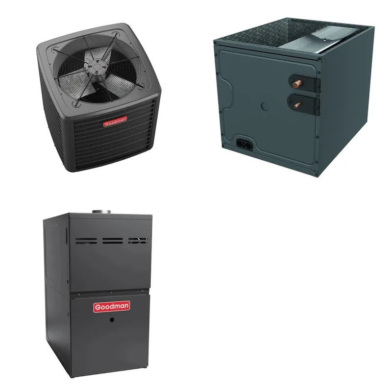 GOODMAN GLZS5BA1810+CAPTA2422B3+GR9S960403AN - 18K BTU Ducted Heat Pump System - R-32