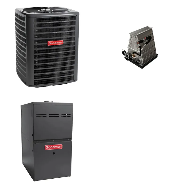 GOODMAN GLZS4BA1810+CAUTA3026C3+GR9S960403AN - 18K BTU Ducted Heat Pump System - R-32