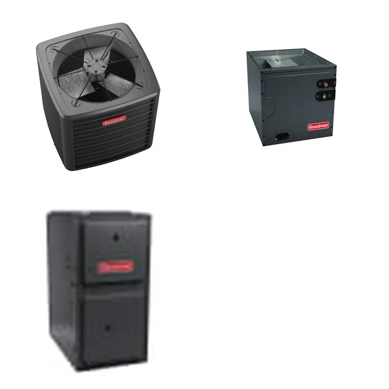 GOODMAN GLZS5BA3610+CAUTA3626B3+GR9S960603BN - 36K BTU Ducted Heat Pump System - R-32