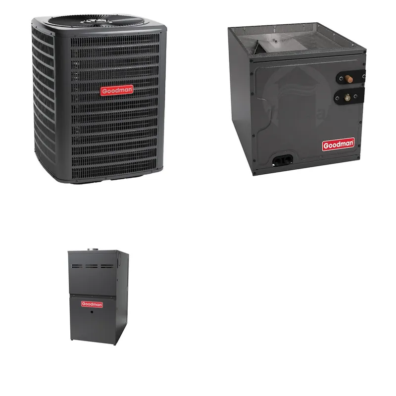 GOODMAN GLZS4BA1810+CAPTA3026C3+GR9S800603BN - 18K BTU Ducted Heat Pump System - R-32